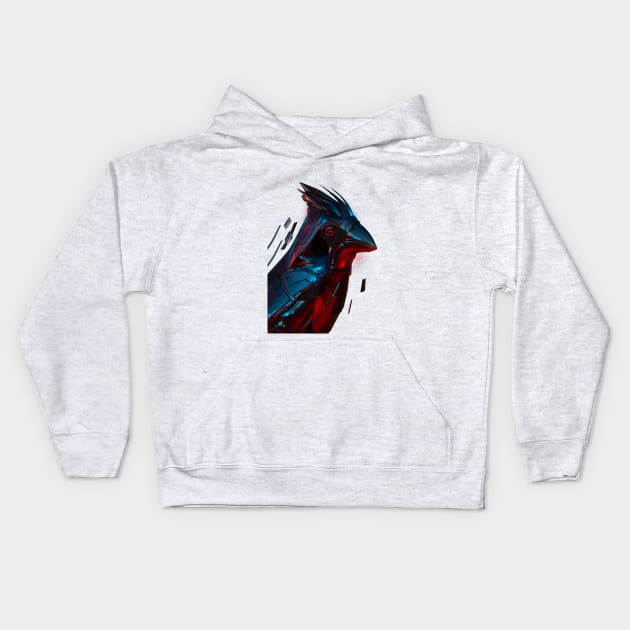 Red Bird T Kids Hoodie by spizak